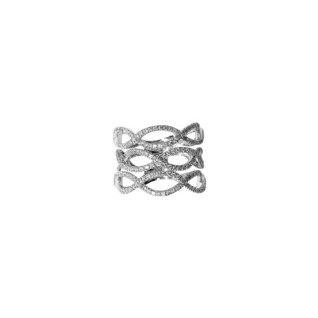 Bague Isabelle Barrier en or blanc et diamants naturels, taille 55